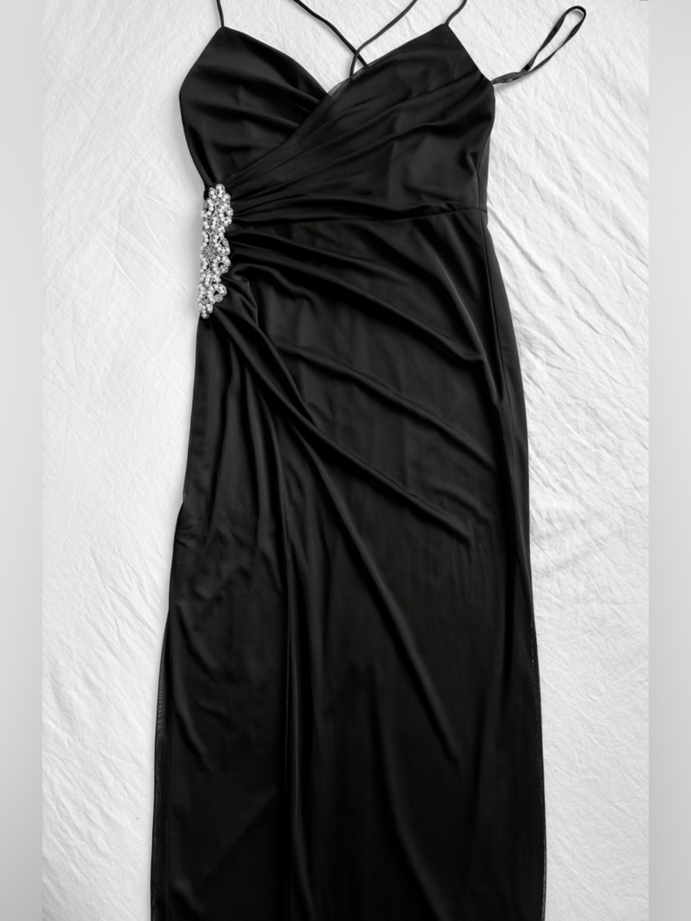 Onyx Nite Black Maxi Dress Size 8